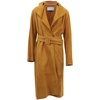 classic trench coat in brown lamb leather