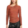 womens metallic asymmetric pullover top