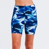 women's high waisted mid-thigh swim shorts - patterns