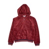 burgundy velour wrap track jacket