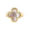 pure alhambra ring 18k yellow gold and mother of pearl