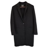 long coat in black wool