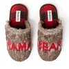 women's furry mama bear scuff