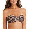 womens cheetah bandeau bikini swim top