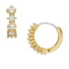 women's hazel classic glitz gold-tone brass stud earrings