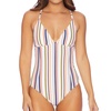 v neck one piece swimsuit in line up multi