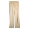 lucee straight-leg pants in cream vegan leather