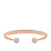 women's hazel glitz cuff rose gold-tone stainless steel cuff bracelet