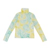 textured tie dye yellow blue turtleneck