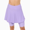 women's flared mid-thigh swim skirt with bike shorts