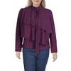 womens layered tie neck blouse