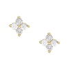 women's ear party gold-tone stainless steel stud earrings