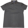 grosgrain collar polo shirt in charcoal gray cotton