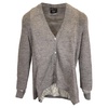 buttoned cardigan in grey wool