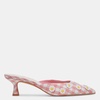 lilou heels white pink gingham