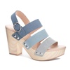 cher fenny platform sandal in blue multi