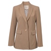 single breasted blazer in beige polyester