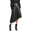 womens faux leather asymmetric a-line skirt