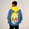 men's spongebob hoodie trucker jacket