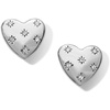 women's stellar heart post earring in silver