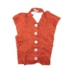 rust red tie back shell sleeveless blouse