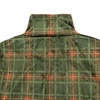 stretch plaid green orange mini dress