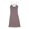 tie back cowl gray slip dress