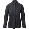 concealed button down shirt in dark grey wool