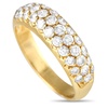 18k yellow gold diamond pave dome ring vc01-121824