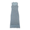 pleated lurex light?blue tank dress