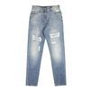 new  blue light wash distressed jeans