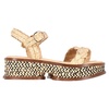 + clergerie michael platform sandals in beige raffia