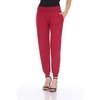 women's harem pants in brick red