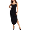 petites womens below knee ribbed midi dress