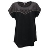 sandro paisley studded short-sleeved blouse in black silk