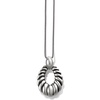 women's athena scalloped convertible necklace in silver