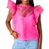 kaycee top in hot pink