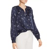 women's mintee midnight silk blouse with heart print