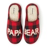 men's buffalo check family bear clog