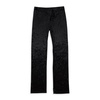 crushed velvet black women's straight pants