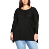 plus womens textured split hem tunic top