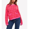 gabriella stitch round neck in diva pink