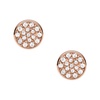 earring women's rose gold brass stud earring