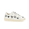 white logo trim mickey velcro sneakers