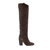 suede over the knee dark brown boots