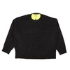 neon green color block cashmere sweater