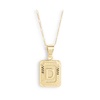 women's card necklace - d initial in gold filled