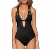 skylar plunge one piece swimsuit in black