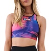 rewind sports bra in overlay print