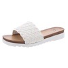 womens woven slip on slide sandals